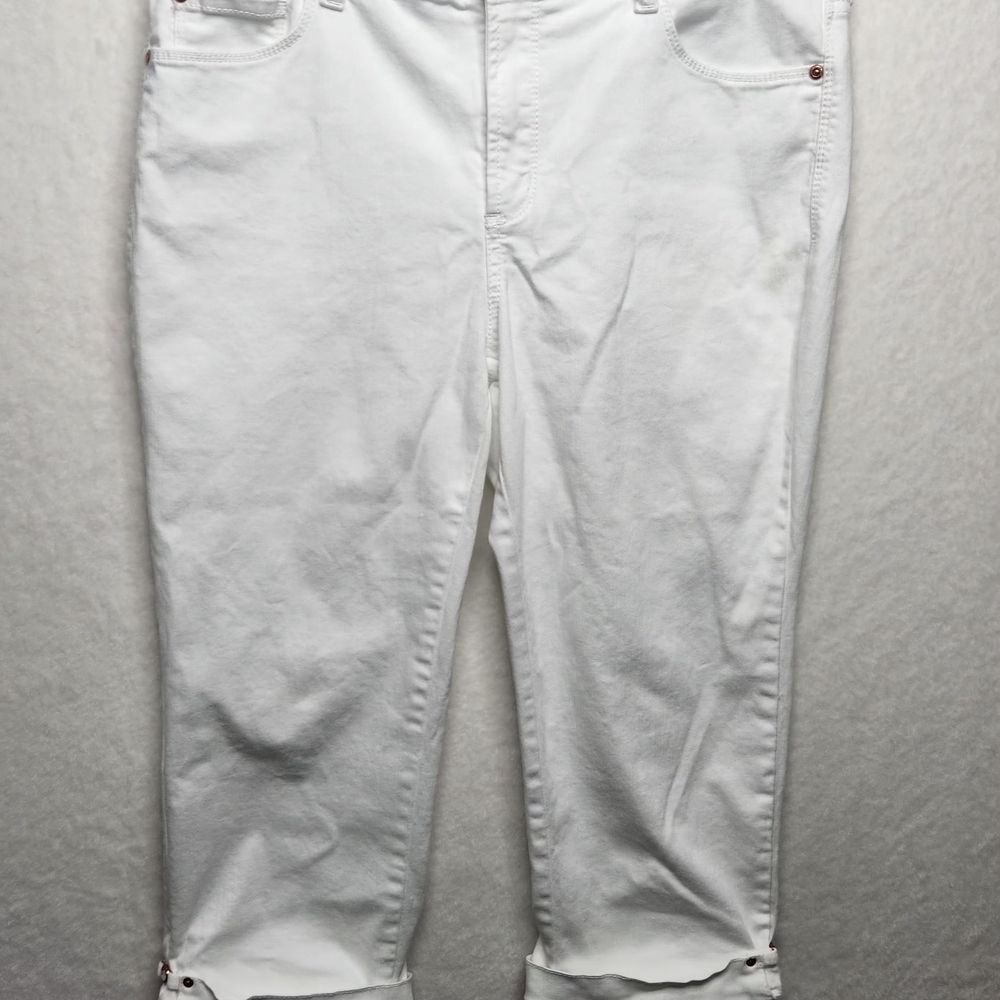 NYDJ Crop Capri Optic White Lift Tuck Technology, Women's Size 12.